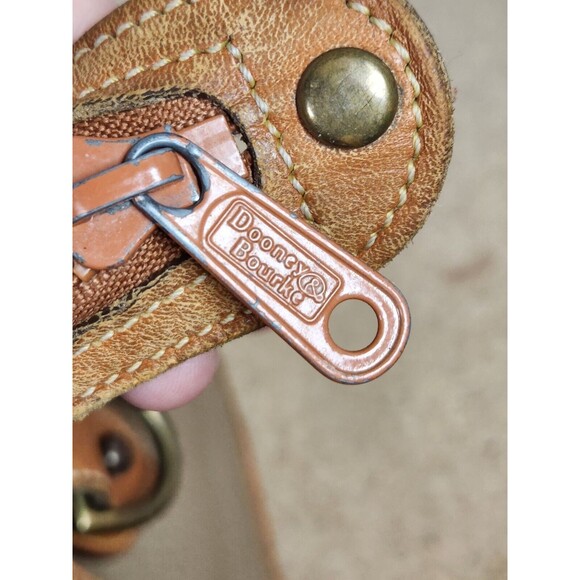 Dooney & Bourke Vintage Pebble Leather Bag Cream Brown Purse Handbag USA - Picture 15 of 16